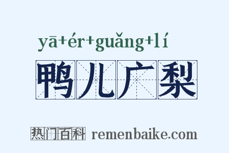 鸭儿广梨是什么意思的图片